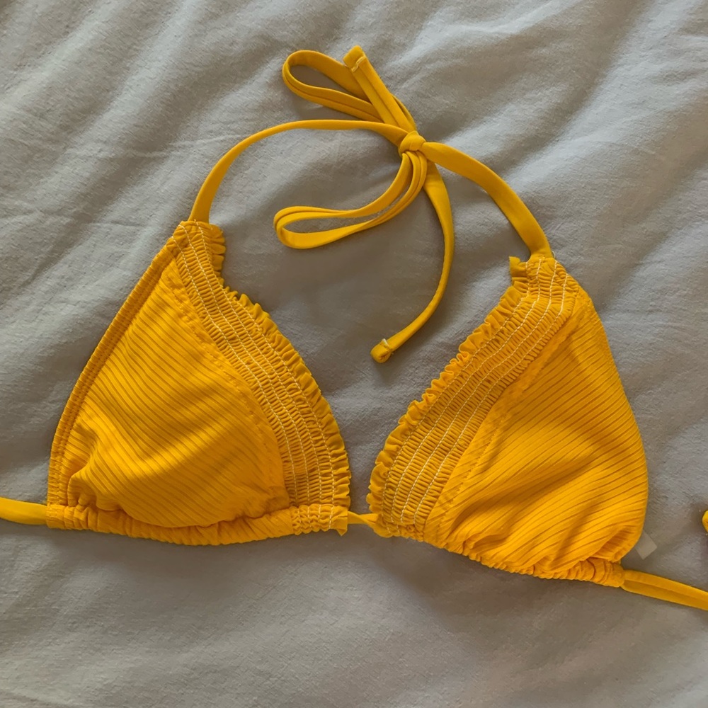 Yellow bikini top
